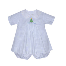 Load image into Gallery viewer, Smocked Charlie Boy Short Set - Christmas Tree
