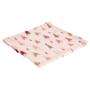 Swaddles with Plush Rattle - Pink Tree