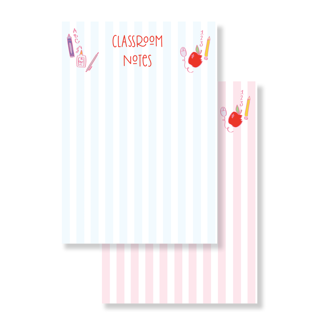 Classroom Notes Notepad