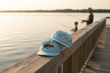 Load image into Gallery viewer, Rainbow Trout Rope Cap, Aqua
