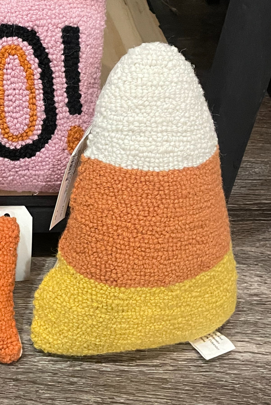 Candy Corn Halloween Pillow