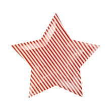 Load image into Gallery viewer, Striped Star Shaped Paper Plates
