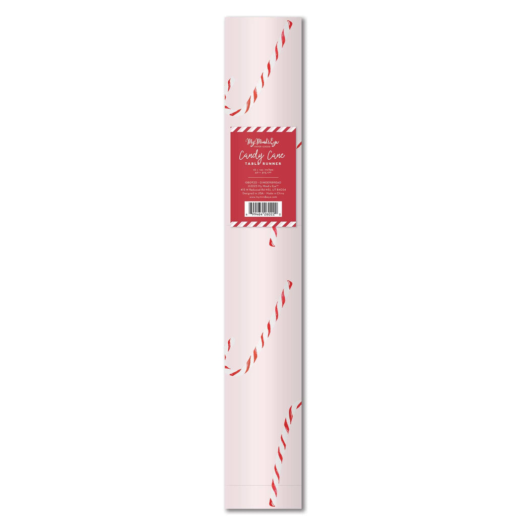 Whimsy Candy Cane Paper Table Runner