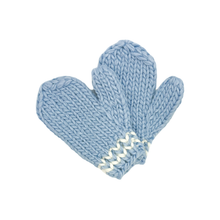 Load image into Gallery viewer, Lt Blue Knit Mittens
