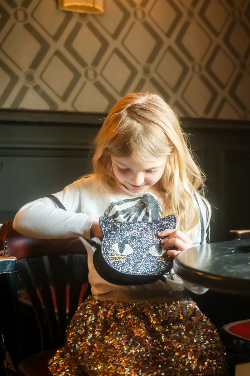 Cat's Meow Chunky Glitter Kitty Purse