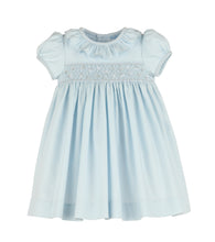 Load image into Gallery viewer, Blue Silverstone Ruffle Smock Dress

