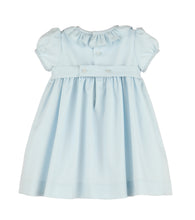 Load image into Gallery viewer, Blue Silverstone Ruffle Smock Dress
