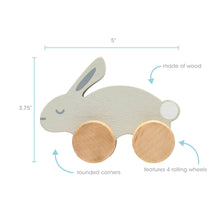 Load image into Gallery viewer, Wooden Bunny Push Toy
