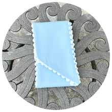 Load image into Gallery viewer, Blue Cotton Pique Sash with Trim 
