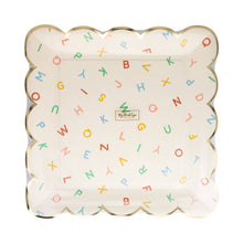 Load image into Gallery viewer, Scattered Alphabet Paper Plate

