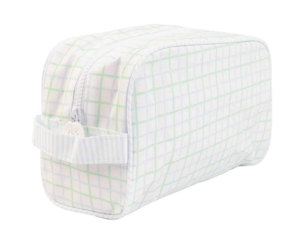 Blue/Green Windowpane Dopp Kit