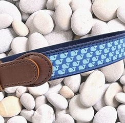 Whale Belt - Lt. Blue/Navy