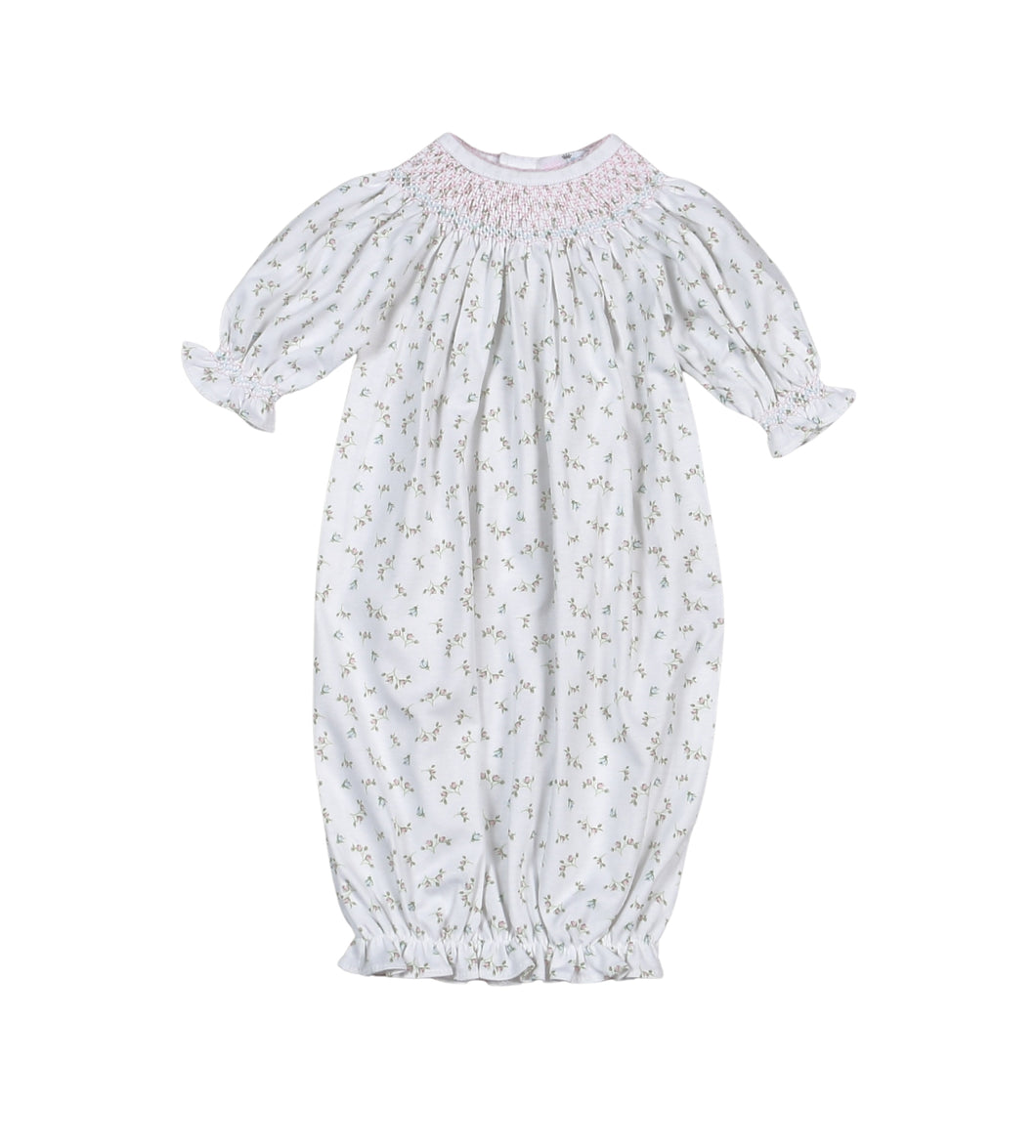 Bella Floral Smocked Bishop Gown