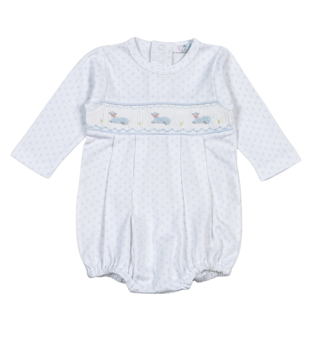 Baby Lamb Smocked Pima Bubble