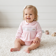 Load image into Gallery viewer, Baby Lamb Smocked Pima Bubble
