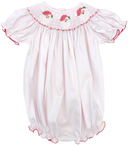 Emmie Smocked Bishop Bubble - Santa