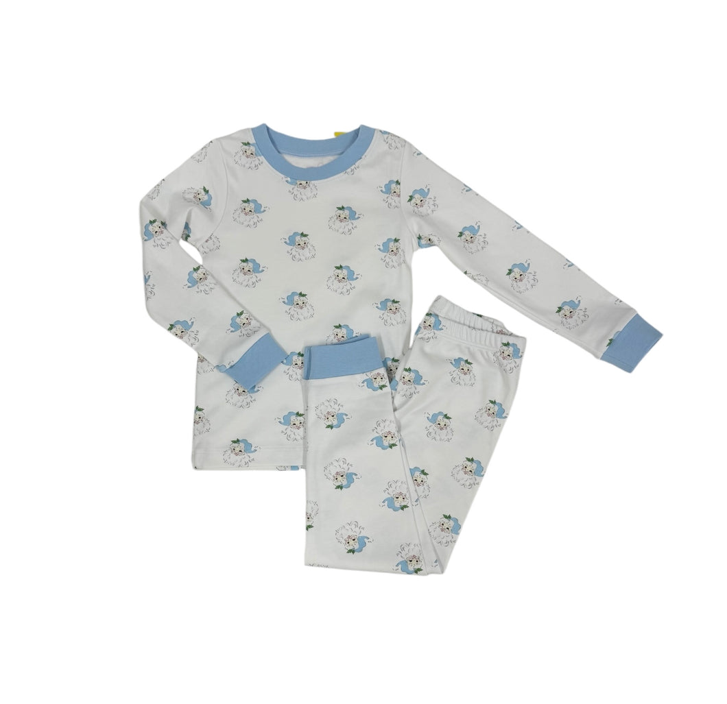 Blue Santa 2-Piece Jammies