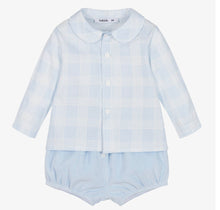 Load image into Gallery viewer, Peter Pan Blue Plaid Diaper Set
