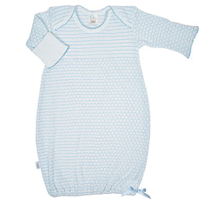 Lap Shoulder Pin Striped Gown