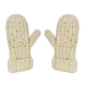 Sequin Knitted Mittens