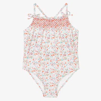 Floral Smocked Top Swimsuit