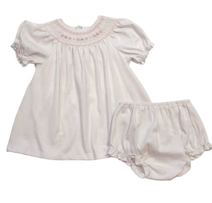 Striped Knit Dress w/ Smocking
