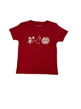 Load image into Gallery viewer, Crimson/White Cheer Trio T-Shirt
