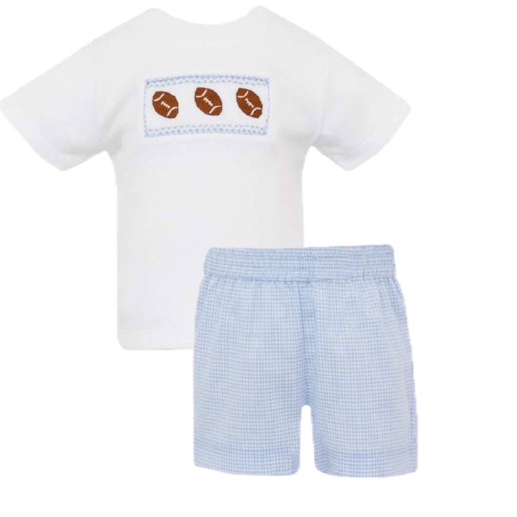 Football Smocked Short Set