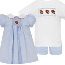 Load image into Gallery viewer, Football Smocked Float Dress
