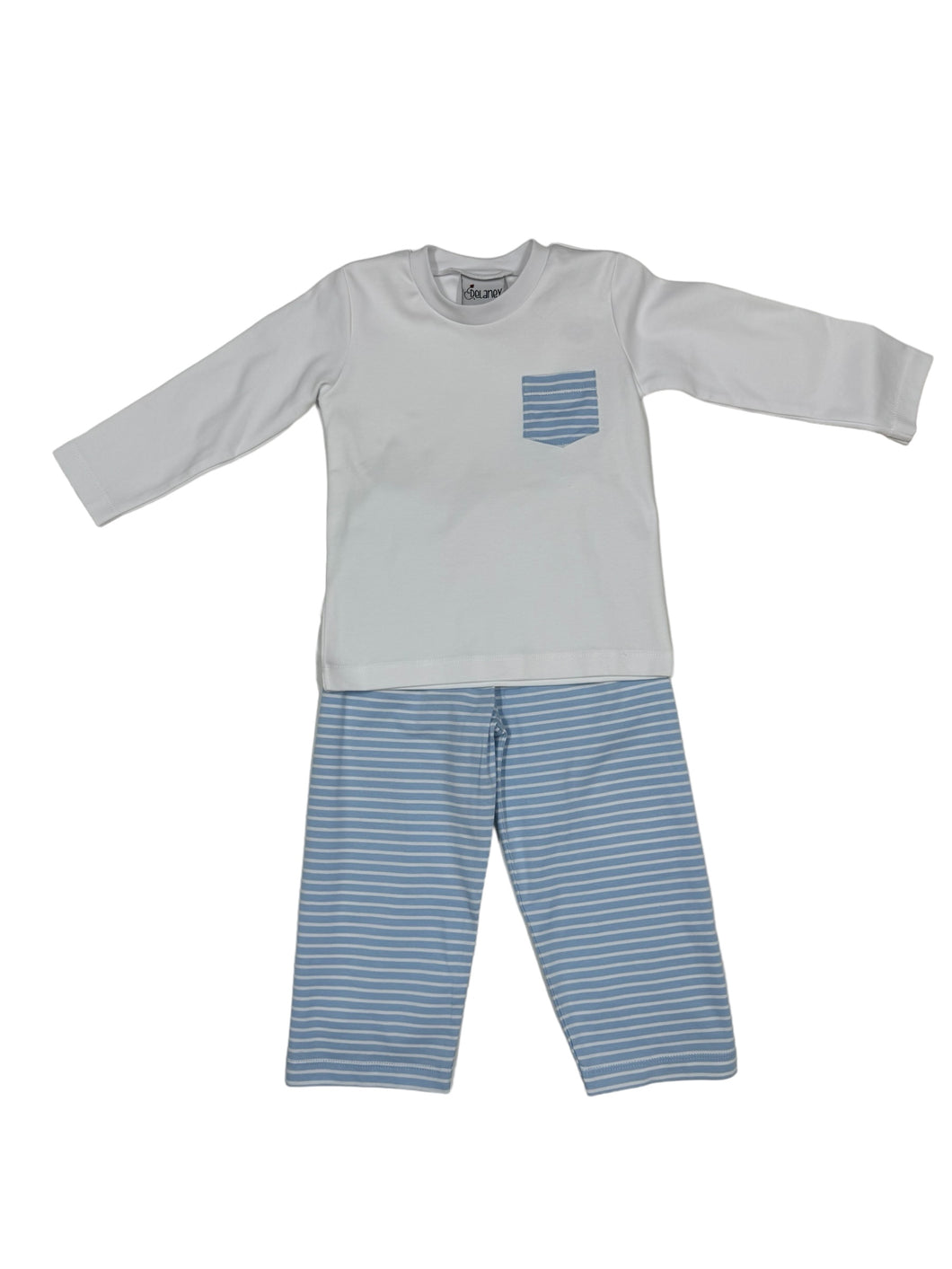 Stripe Shirt Knit w/ Pocket - Pant Set