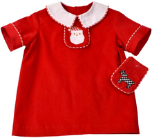 Load image into Gallery viewer, Corduroy Shirt/Short Set w/ Santa Tab
