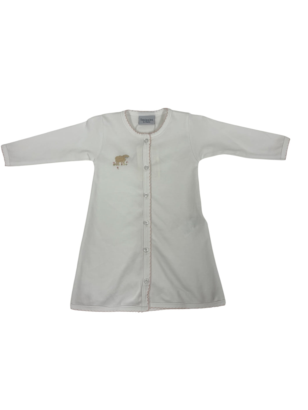 L/S Lamb Gown w/ Picot