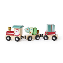 Load image into Gallery viewer, Santa 3 PC Wooden Magnetic Train Set
