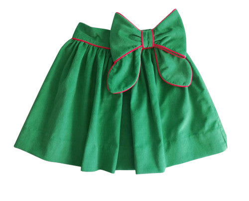 Cord Skirt w/ Bow