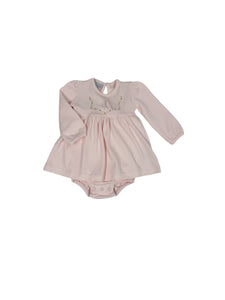Onesie Dress w/ Emb Flowers