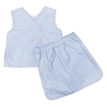 Load image into Gallery viewer, Layla Skort Set - Pink and Blue Stripe
