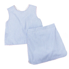 Load image into Gallery viewer, Layla Skort Set - Pink and Blue Stripe
