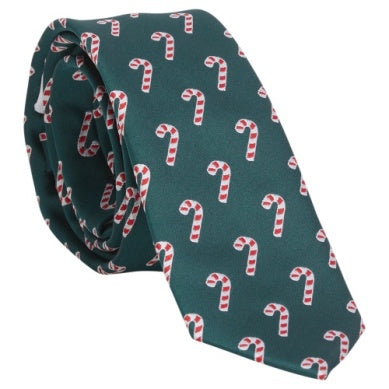 Candy Cane Print Necktie