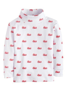 Printed Turtleneck - Fire Trucks