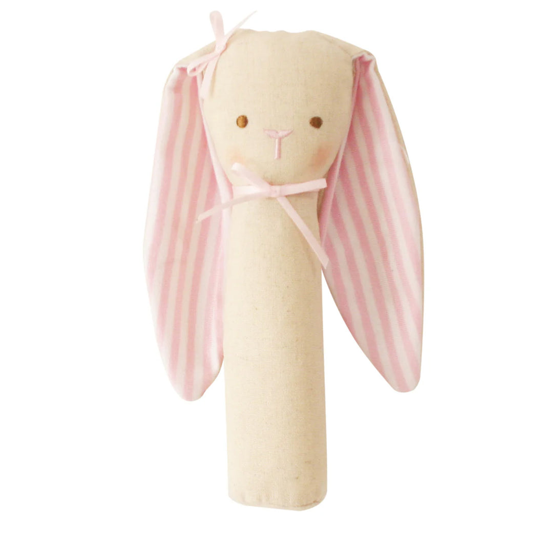 Bunny Rattle & Squeaker Linen