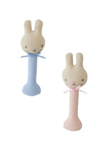 Load image into Gallery viewer, Linen Bunny Stick Rattle
