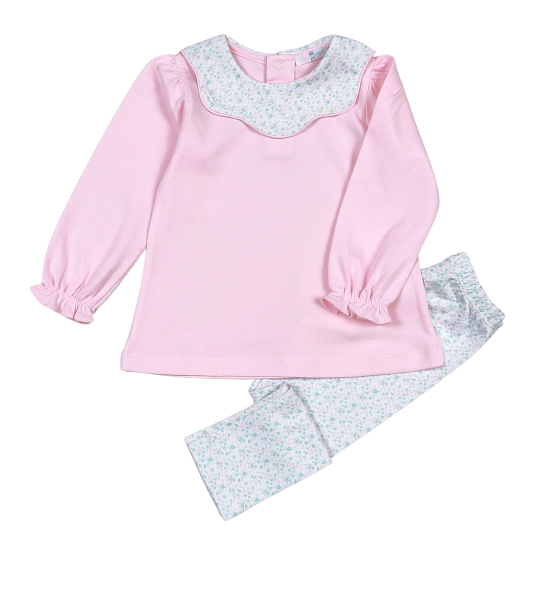 Nicolle Scallop Collar Legging Set