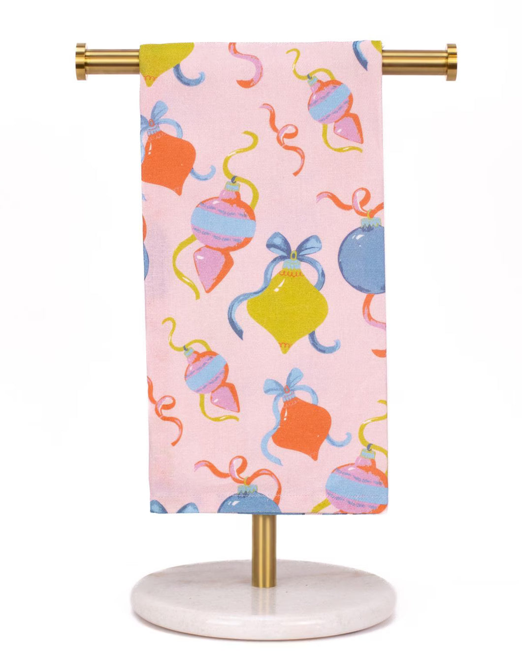 Tinsel Ornament Hand Towel