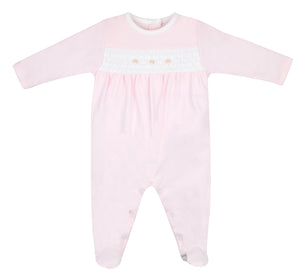 Rosebuds Smocked Footie