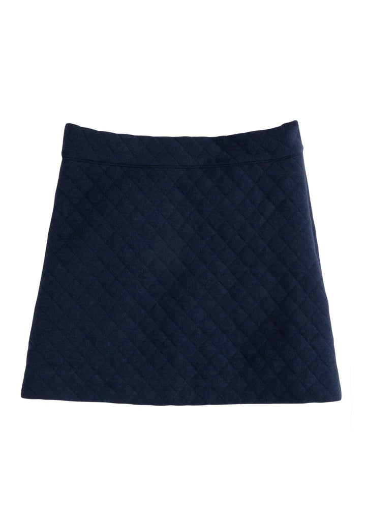 Quilted Mini Skirt - Navy