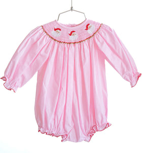 Santa Smocked Birdie Bubble