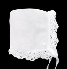 Load image into Gallery viewer, Cluny Lace Baby Bonnet
