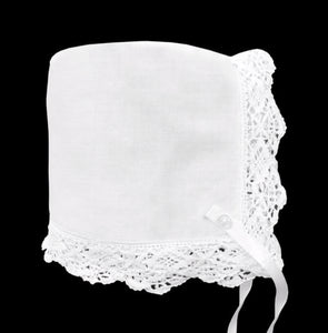 Cluny Lace Baby Bonnet