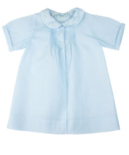 Load image into Gallery viewer, Boys Blue Emb Collar Folded Daygown
