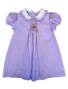 Purple Tiger Smocked Dress